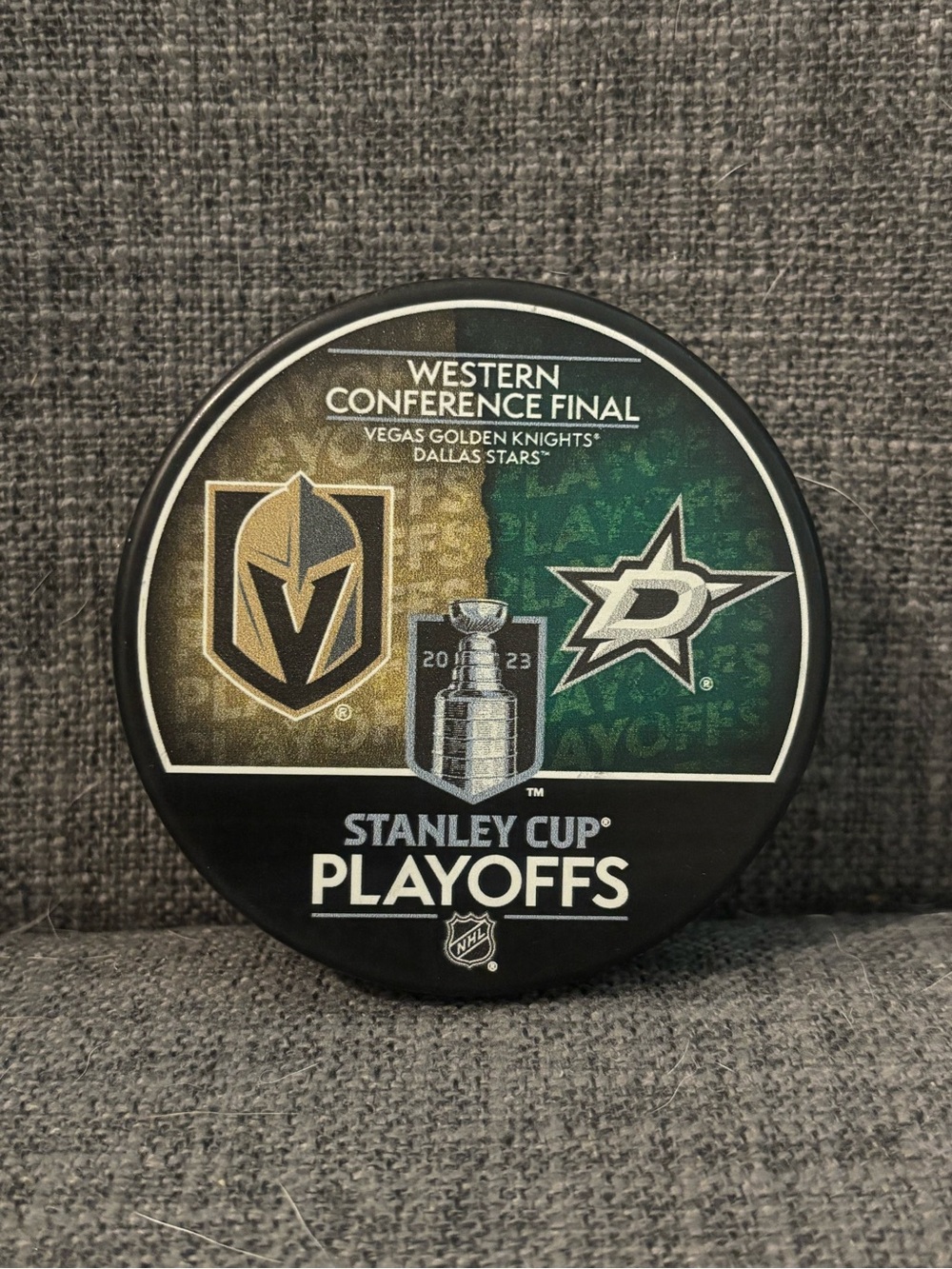 2023 NHL Western Conference Finals Dallas vs Vegas Hockey Puck
